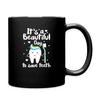 Dentiste Dentiste Dentiste Dentist Dents Cadeau - Mug uni - noir - Droite