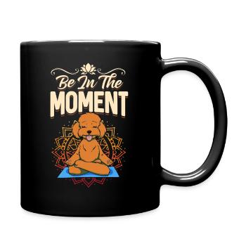 Meditation Dog Brown Poodle Funny Yoga - Mug uni - noir - Droite