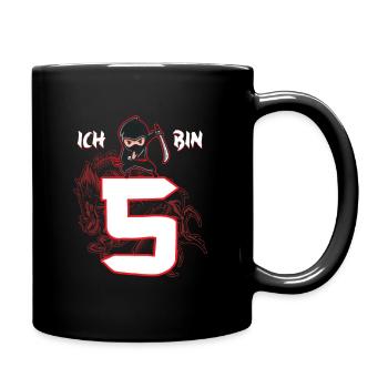5. Geburtstag Ninja 5 Jahre Ninja Kostüm - Tasse einfarbig - Schwarz - Rechts