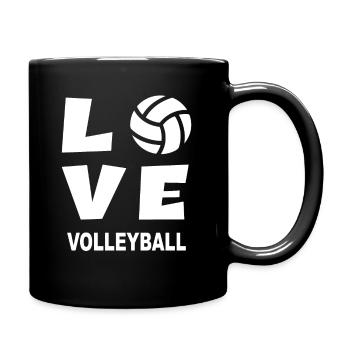 LOVE Volleyball - Volleyballer Beach Volleyball - Full Colour Mug - black - Right