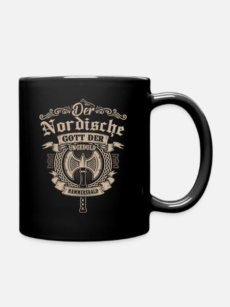 Hammersbald Nordische Mythologie Geduld Ungeduld - Tasse einfarbig - Schwarz