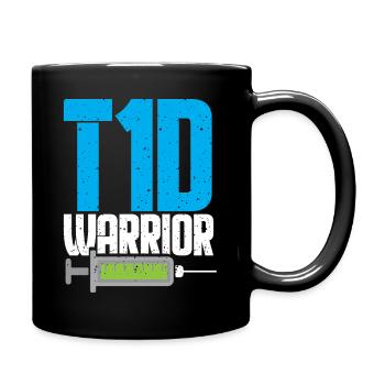 Diabetes Diabetiker Insulin Blutzucker Typ 1 - Tasse einfarbig - Schwarz - Rechts