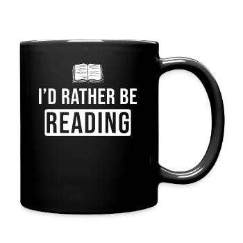 Lesen Hobby Geschenk Buch Spruch - Tasse einfarbig - Schwarz - Rechts