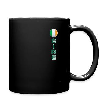 Irland Éire Flagge Runde Tasche Modern Vertical - Tasse einfarbig - Schwarz - Rechts