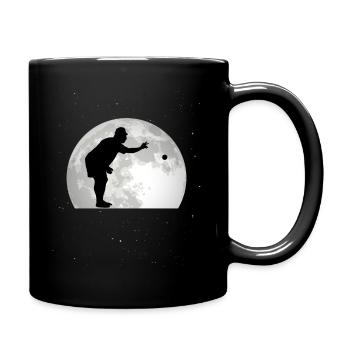 Boccia Mond Bocciaspieler Boule Petanque - Tasse einfarbig - Schwarz - Rechts