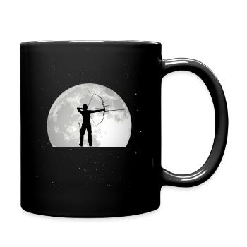 Archer Moon Archery Bow and Arrow - Full Colour Mug - black - Right