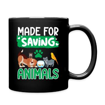 Saving animals is my thing Veterinarian - Full Colour Mug - black - Right
