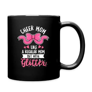 Cheer Mama Design für deine Cheerleading Mama - Tasse einfarbig - Schwarz - Rechts