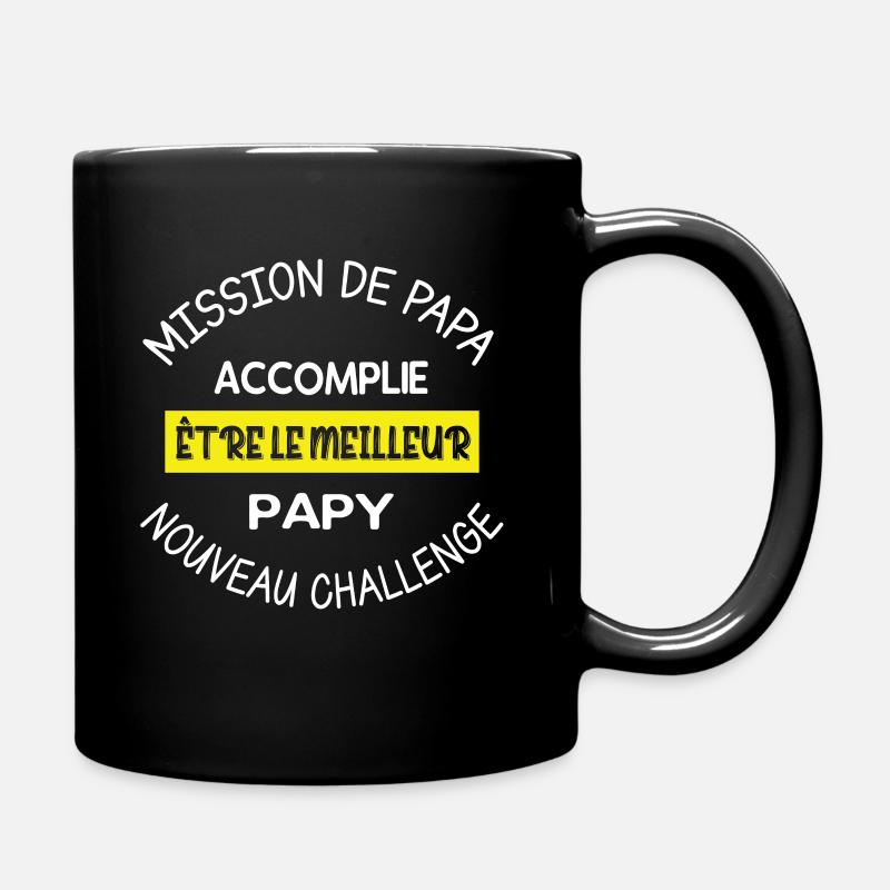 Papy cadeau futur papi phrase drôle anniversaire - Mug uni - noir