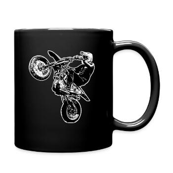 Supermoto / Supermotard / Supermoto Wheelie - Full Colour Mug - black - Right