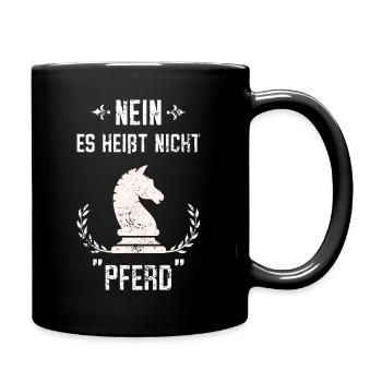 Schachfigur | Schach - Tasse einfarbig - Schwarz - Rechts
