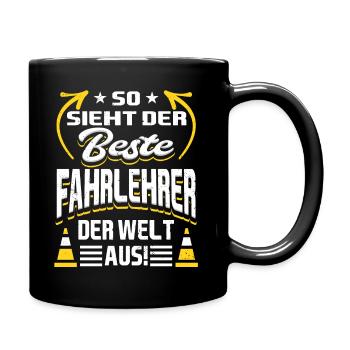 Bester Fahrlehrer - Tasse einfarbig - Schwarz - Rechts