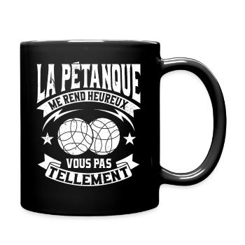 Petanque Humour Boccia Homme Pétanque - Mug uni - noir - Droite