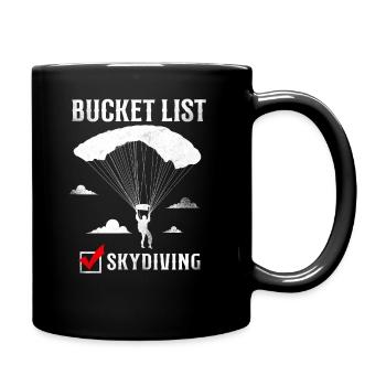 Bucket List Skydiving Vintage - Tasse einfarbig - Schwarz - Rechts