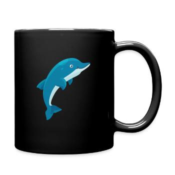 Delfin - Tasse einfarbig - Schwarz - Rechts