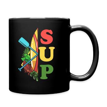 Stand Up Paddle - Full Colour Mug - black - Right