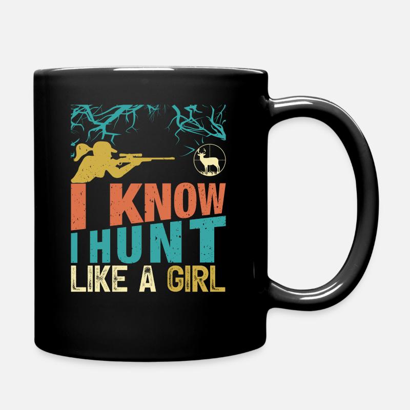 I know I hunt like a girl - Mug uni - noir