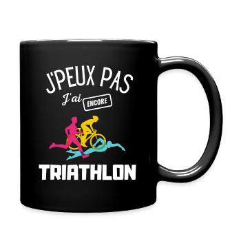 J'peux pas j'ai encore triathlon - Mug uni - noir - Droite