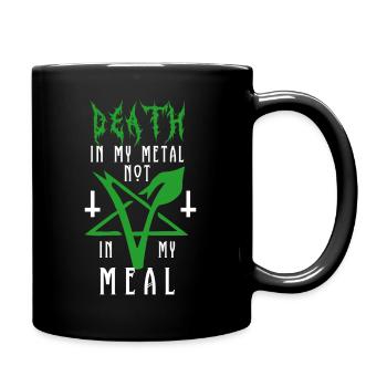 La mort dans mon | Metal Végétalien - Végétariens - Mug uni - noir - Droite