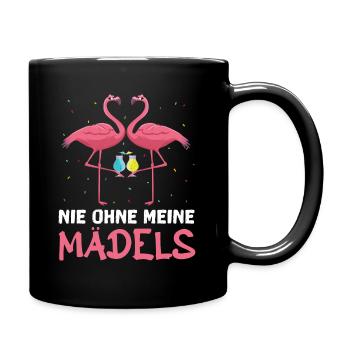 Wir Sind Die Saufen Feiern Lästern Schwestern - Tasse einfarbig - Schwarz - Rechts