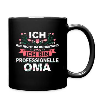 Beste Oma Mama Großmutter Geschenk Ruhestand - Tasse einfarbig - Schwarz - Rechts