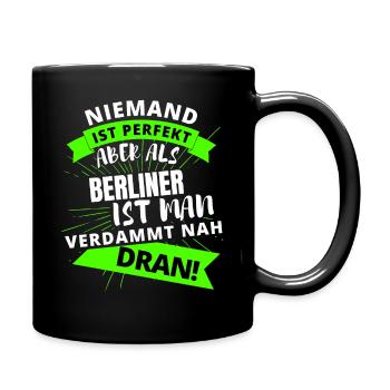 Berlin , Berliner , Hauptstadt, BERLIN Deutschland - Tasse einfarbig - Schwarz - Rechts