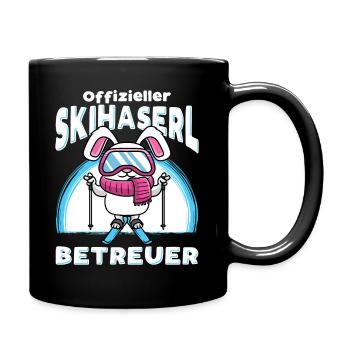 Offizieller Skihaserl Betreuer Skilehrer Skiurlaub - Tasse einfarbig - Schwarz - Rechts
