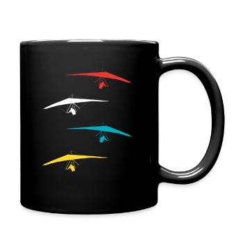Hang gliders Delta gliders Aviation - Full Colour Mug - black - Right