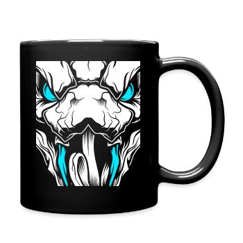 Skull serpent Halloween - Mug uni - noir - Droite