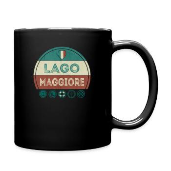 Lago di Garda Gardasee Lake Garda - Tasse einfarbig - Schwarz - Rechts