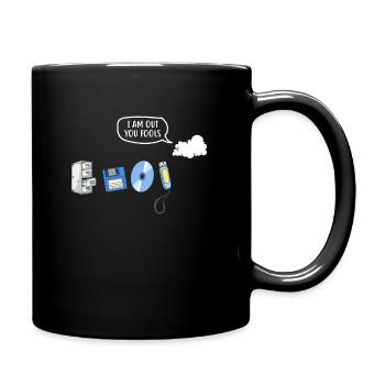 Ich bin raus ihr Narren Datenspeicherung Evolution - Tasse einfarbig - Schwarz - Rechts