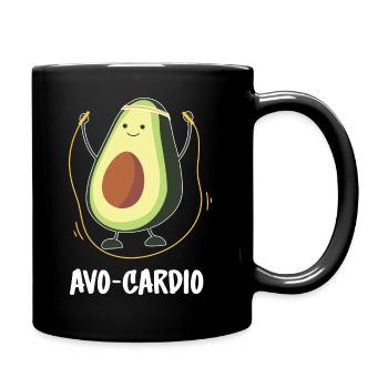 Avocardio Avo Cardio Exercise Fitness Fitness Avocado - Full Colour Mug - black - Right