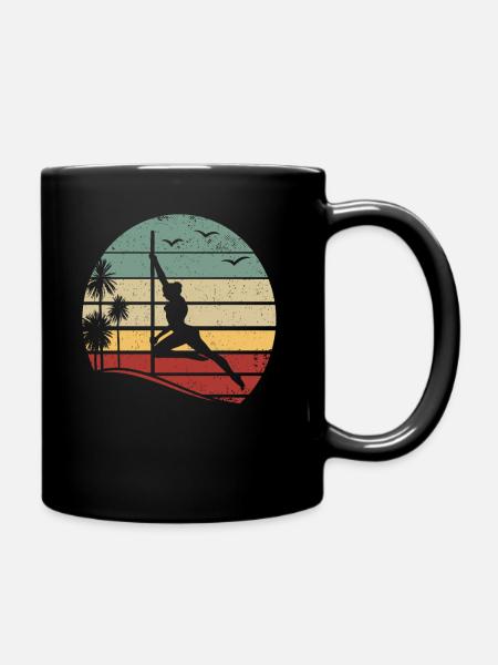 Sunset Pole Dance Pole Dancing Retro Pole Dance - Tasse einfarbig - Schwarz