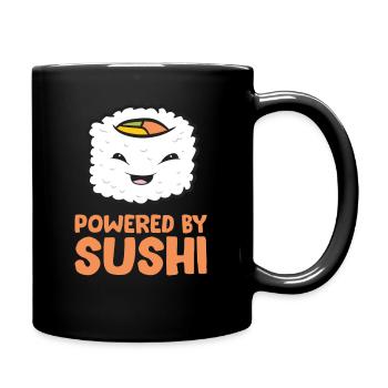 Powered by Sushi Liebe Sushi - Tasse einfarbig - Schwarz - Rechts