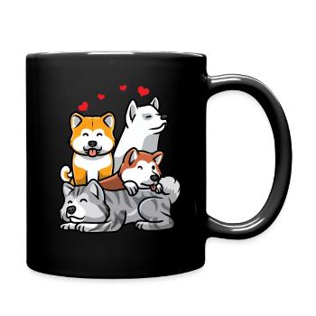 Akita Inu - Full Colour Mug - black - Right