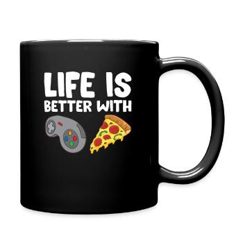 Funny Gaming Lover Life Is Better With Gaming - Full Colour Mug - black - Right