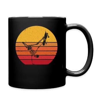 Dabbing Skeleton Skateboard - Dab Skater Retro - Tasse einfarbig - Schwarz - Rechts