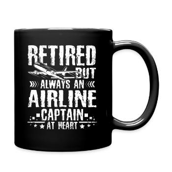 Pilot in Rente - Tasse einfarbig - Schwarz - Rechts
