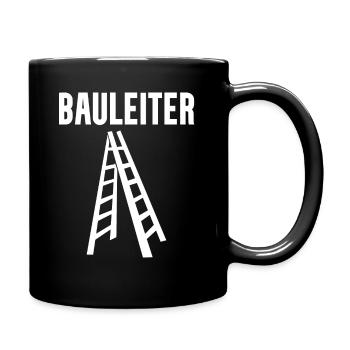 Bauleiter Leiter Wortspiel - Tasse einfarbig - Schwarz - Rechts