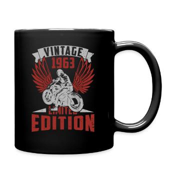 Motorradfahrer Biker Motorrad Geboren In 1963 - Tasse einfarbig - Schwarz - Rechts