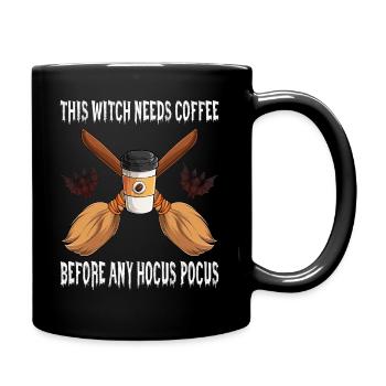Witch Coffee Witch's Bbe Bat Halloween - Full Colour Mug - black - Right