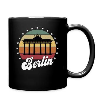 Berlin Allemagne Capitale Souvenir Retro Shirt - Mug uni - noir - Droite