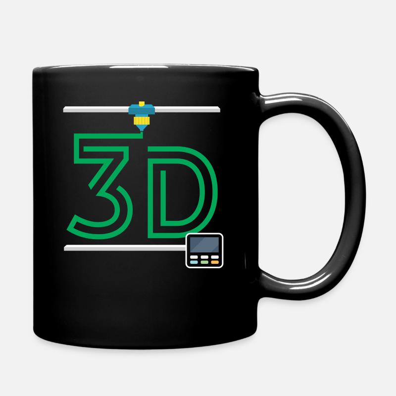 3D-Drucker Design | 3D-Druck Liebe 3D-Druck - Tasse einfarbig - Schwarz