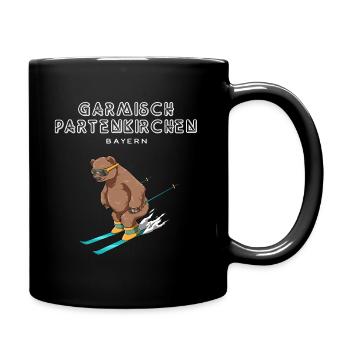Garmisch Partenkirchen Bayern Deutschland Ski - Tasse einfarbig - Schwarz - Rechts