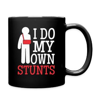 Gebrochener Arm Knochenbruch Arm Verletzung - Tasse einfarbig - Schwarz - Rechts