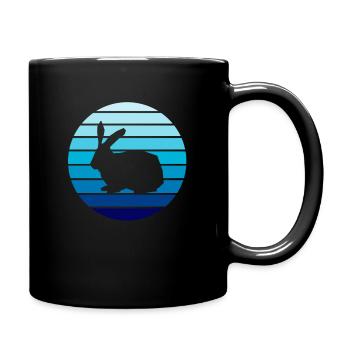 Rabbit Rabbit - Full Colour Mug - black - Right