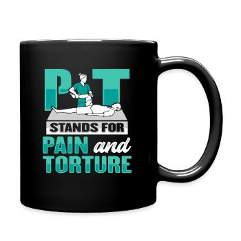 Physiotherapy shirt for physiotherapist - Full Colour Mug - black - Right