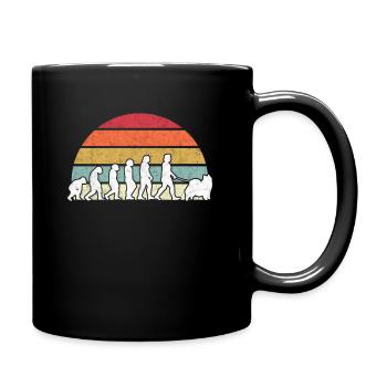 Eurasier Evolution asiatique pointu chien de famille - Mug uni - noir - Droite