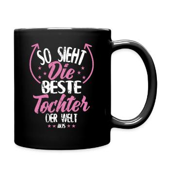 Beste Tochter der Welt - Tasse einfarbig - Schwarz - Rechts