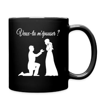 Veux tu m épouser ? - Mug uni - noir - Droite